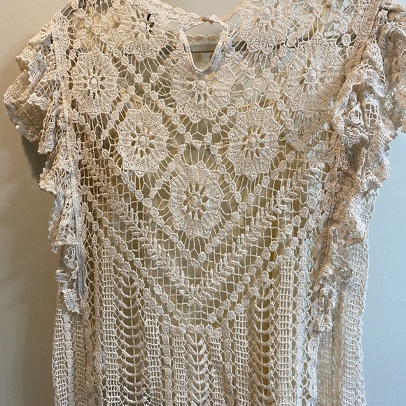 Anthropologie Ruffled Crochet Blouse - Picture 3 of 8